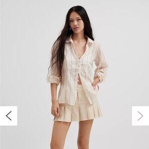 Urban Outfitters Tie-back/ Button Front Blouse
